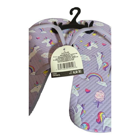 Kids Sandals Size L 2/3 Purple Unicorn - Picture 3 of 3